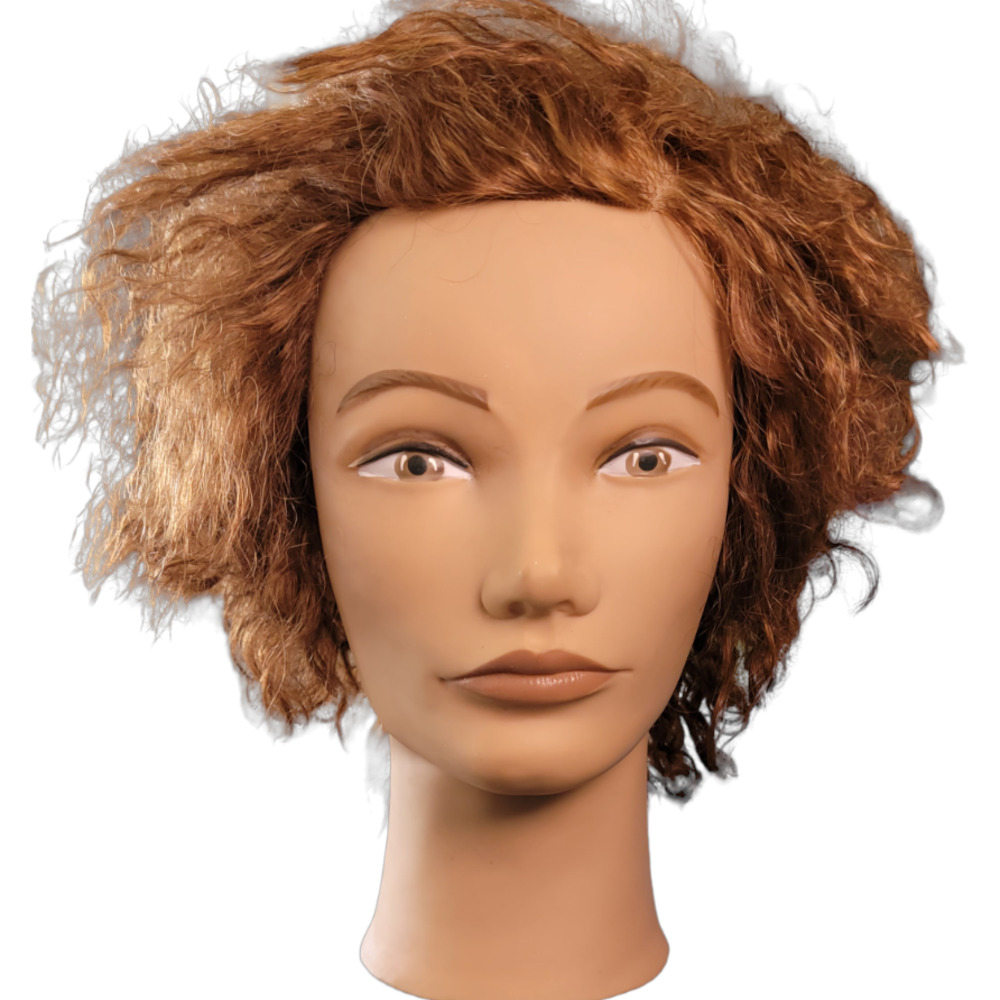 Mannequin Head Hairdressing Cosmetology 100% Human Hair Practice Training Doll
